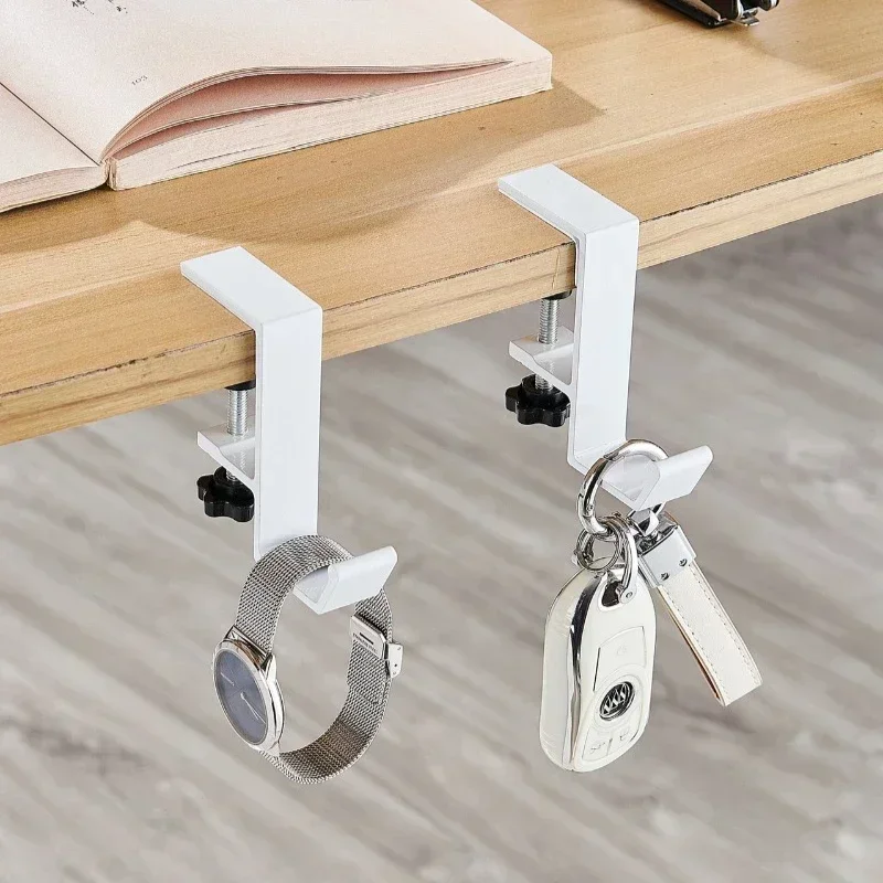 1/2pc Adjustable Desk Edge Hook Gaming Headset Desk Hanger Backpack Storage Hanging Hook Holder Punch-free Home Office Organizer photo 4