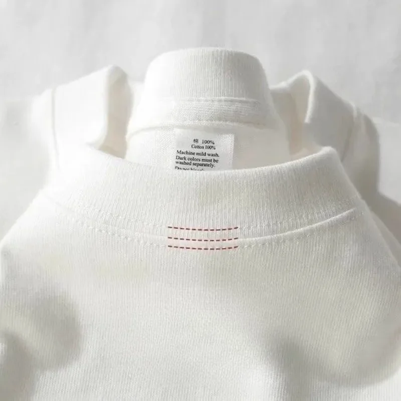 Heavy Wight 425 grams Men T Shirt Cotton Half Sleeve Brathable High Qaulity Round Neck Basic Tops Men Summer T-Shirt photo 3