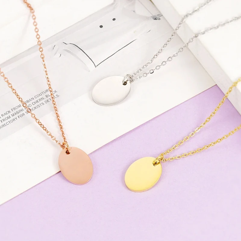 10Pcs/Lot 304 Stainless Steel Cute Pendant Charms Necklace Jewelry For Women Girls photo 4