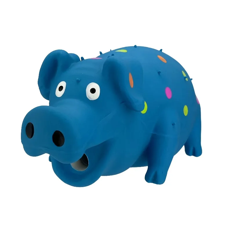 Multicolor Pig Latex Dog Toy, Chew Level 1 photo 1