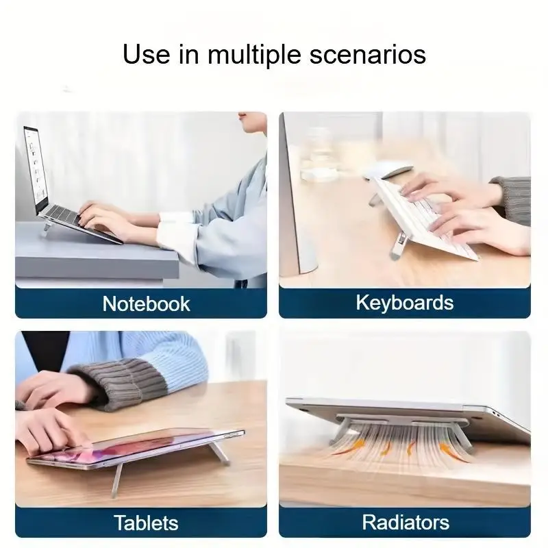 Adjustable And Foldable Laptop Stand,  Portable Notebook Riser, Adjustable Cooling Support for Desk Office Travel photo 6