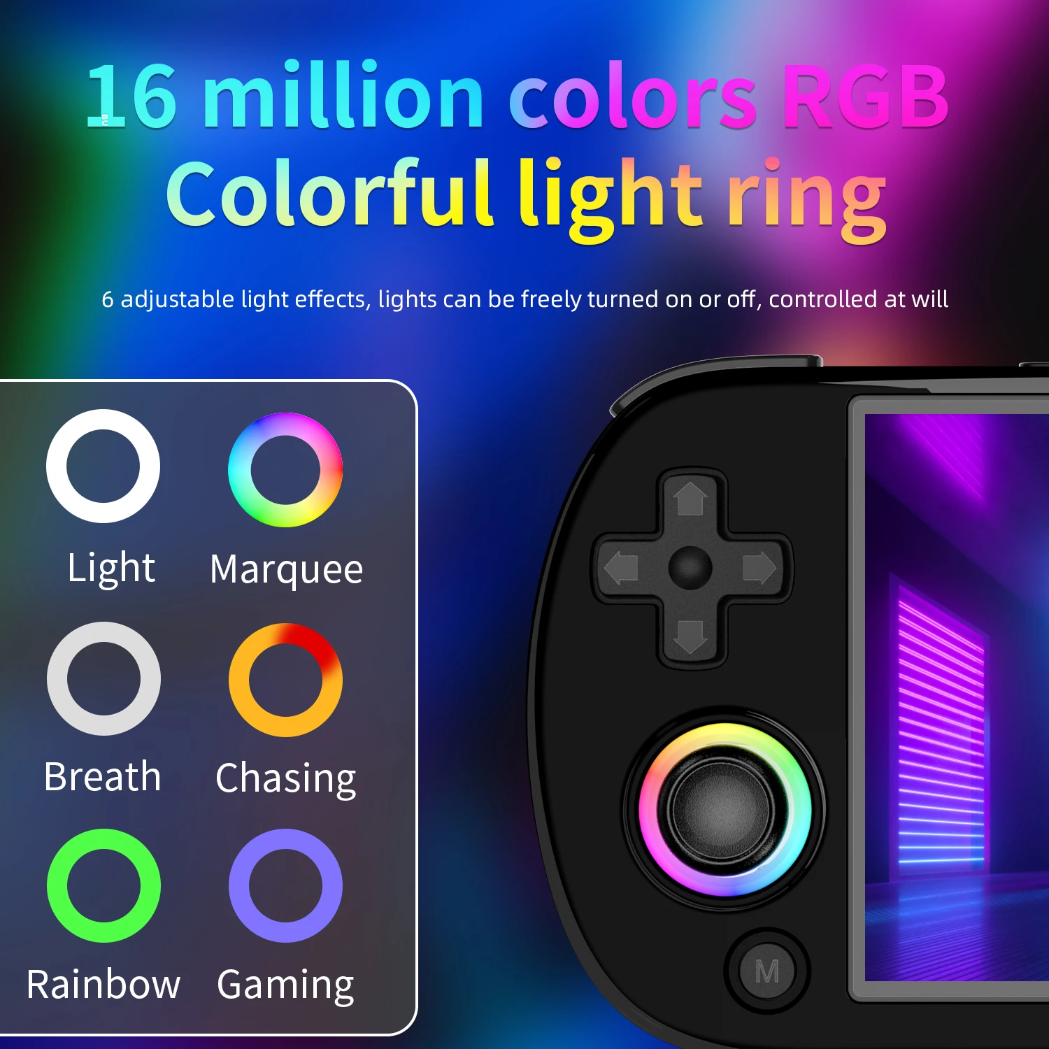 ANBERNIC RG40XX H Handheld Game Console 4'' Screen Linux System Joystick RGB Lighting Effect RG40XXH Video Player Trimui Console photo 5
