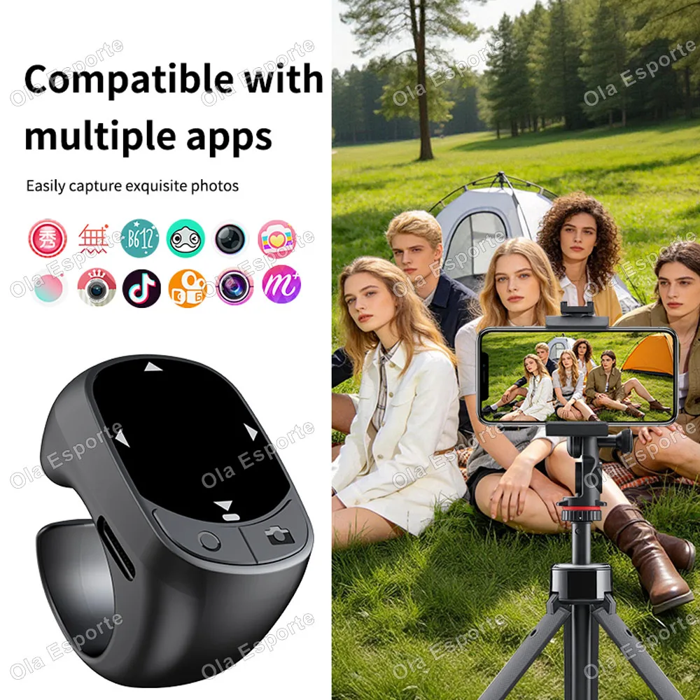 NEW BT Remote Control Touch Screen Page Turner Camera Video Recording Music Control For iPad iPhone Remote Scrolling Ring R12 ﻿ photo 5