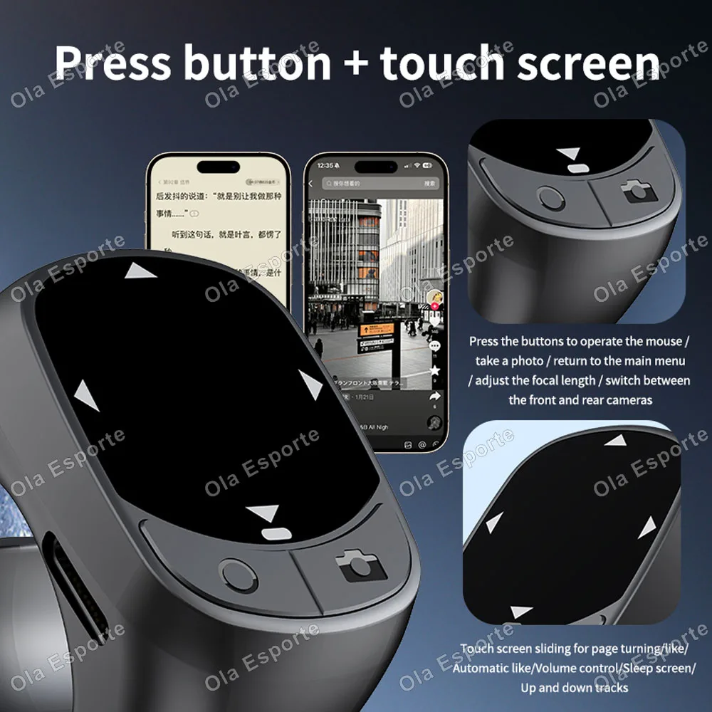 NEW BT Remote Control Touch Screen Page Turner Camera Video Recording Music Control For iPad iPhone Remote Scrolling Ring R12 ﻿ photo 3