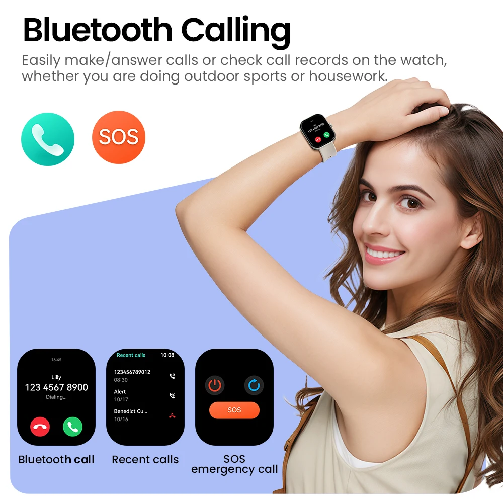 HAYLOU Watch S6 Smartwatch 2.01" HD Display Smart Watch Bluetooth Voice Callings IP68 Waterproof Fitness Tracking Smartwatch photo 4