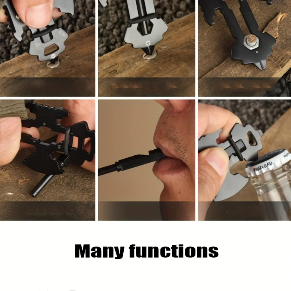 1PC Outdoor Multi-Functional Keychain Pendant,Outdoor Portable Pocket Screwdriver, Whistle, Multi-Purpose Combination Tool photo 6
