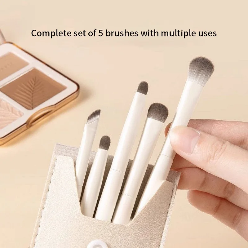 5/8/10Pcs Natural Eye Makeup Brushes Set Detail Eyeshadow Brush Makeup Brush White Ultra Soft Eyeshadow Eyeliner Makeup Tool photo 6