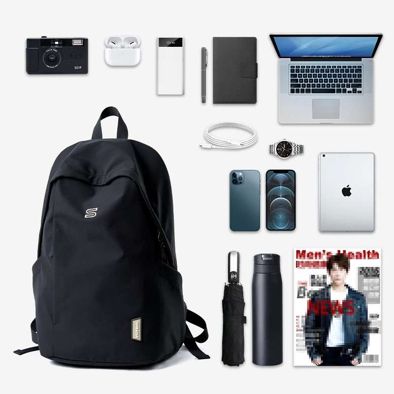 MOYYI Ultra Minimalist Lightweight Laptop Backpack Unisex Casual Waterproof Outdoor Travel Sport Rucksack Teenager School Bag photo 4