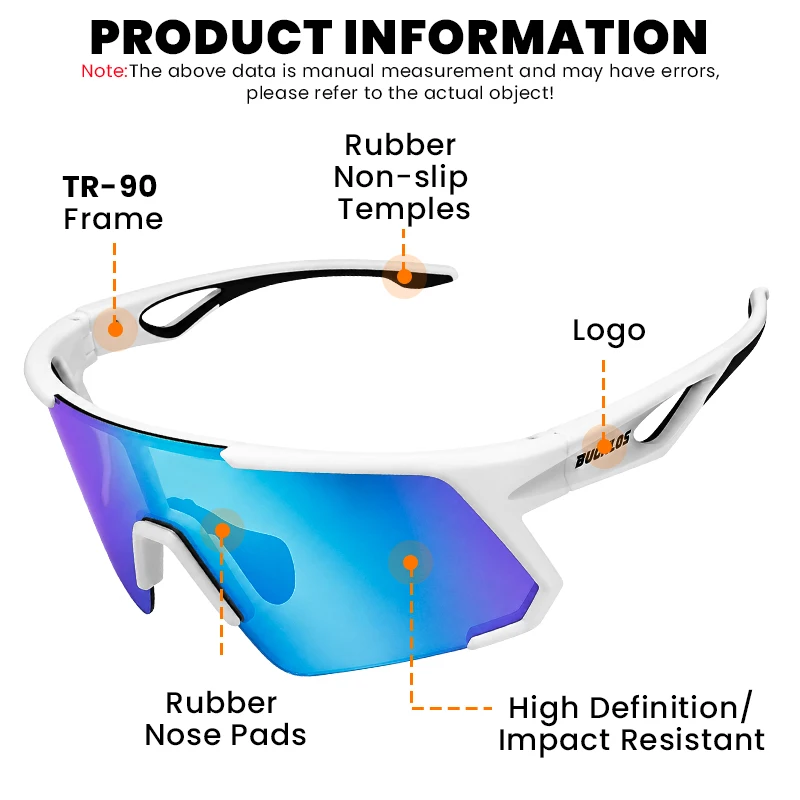 BUCKLOS Polarized Cycling Glasses UV400 Outdoor Sports Sunglasses Men Women MTB Cycling Goggles Road Bike Eyewear photo 4