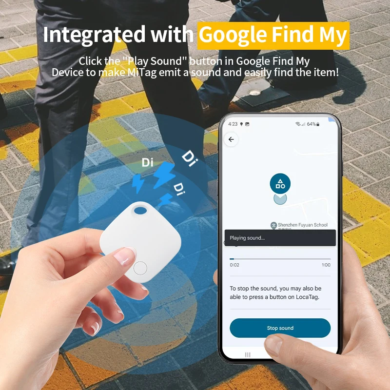 Smart Location Tracker for Android Devices Tag Work With Google Find Hub App Positioning Key Finder for Xiaomi Samsung Motorola photo 3