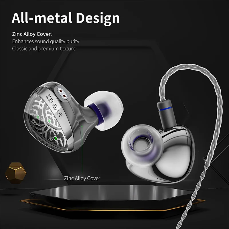 KBEAR TBX Tourbillon X IEMS In-Earphone Wired Headphones 10mm CVD-Coated Carbon Fiber Diaphragm Deep Bass Gaming Headset photo 5