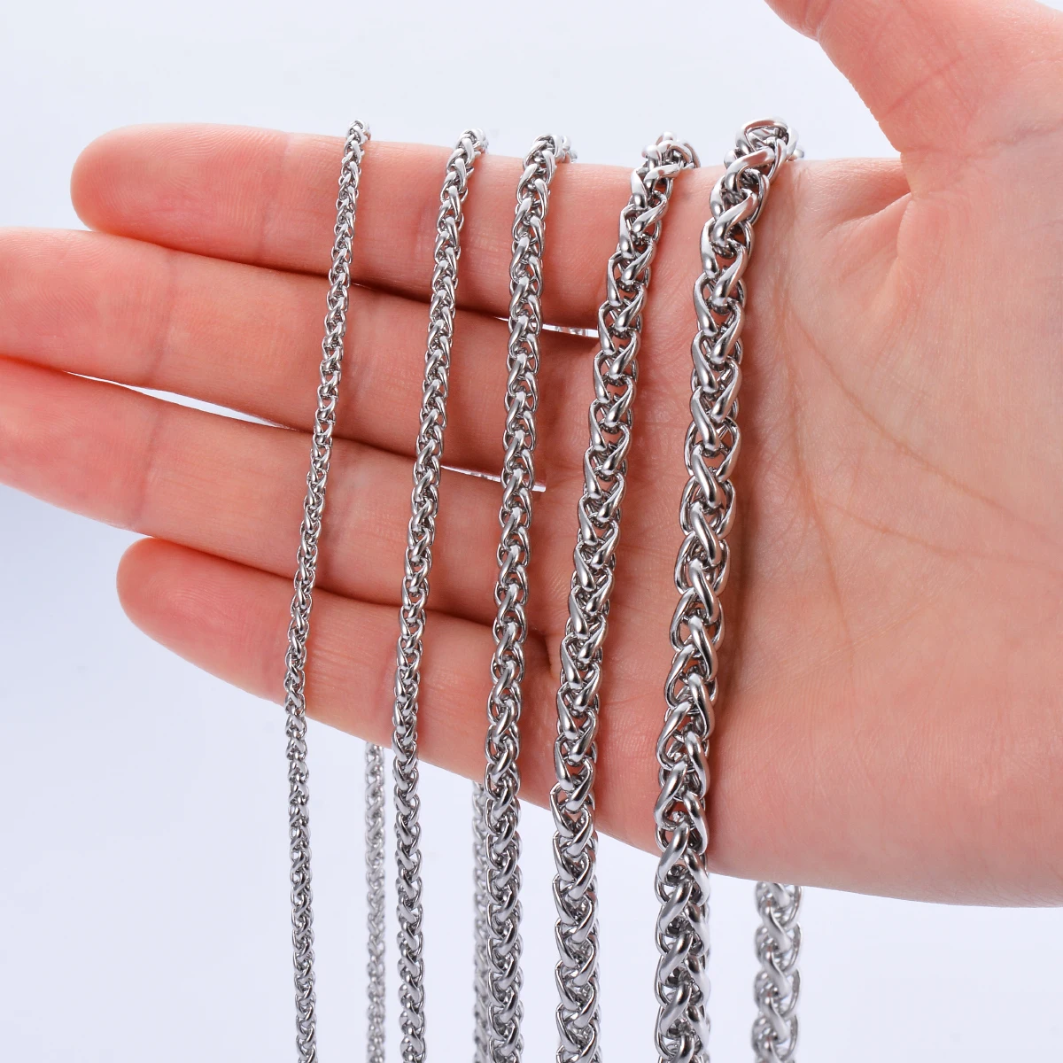 1 piece Width 2.5mm/3mm/4mm/5mm/6mm Keel Link Chain Necklace For Men Women Stainless Steel Chain Necklace photo 5