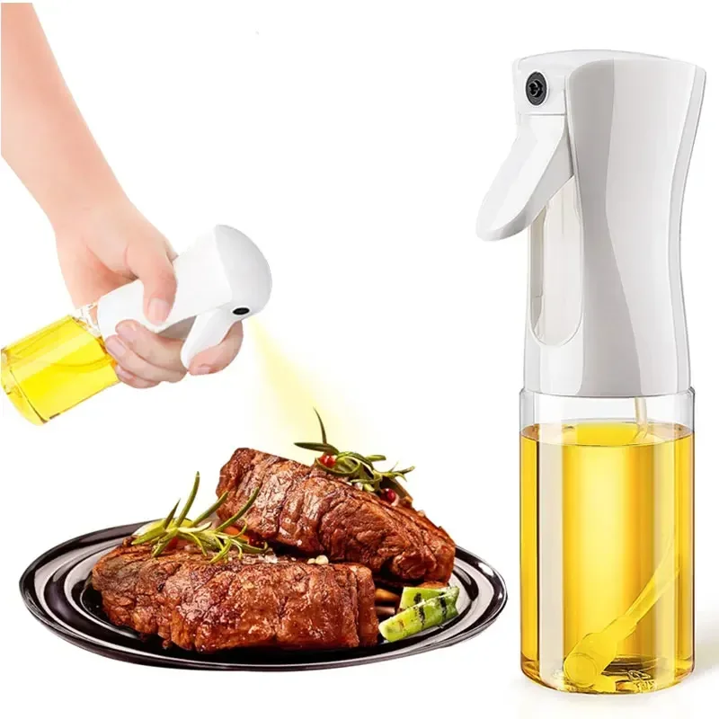 200/300/500mlOil Spray Plastic Household Kitchen Oil Spray Bottle Or Oil Brush Nebulizing Mist Filling Cooking Dual Use BBQ photo 2