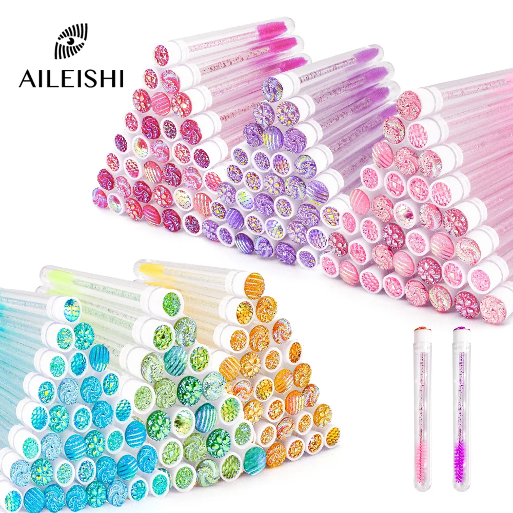 10/50Pcs Disposable Eyelash Brush Reusable Eyelashes Brush Tube Mascara Wands Tubes Dust-proof Lash Spoolies Storage Makeup Tool photo 1