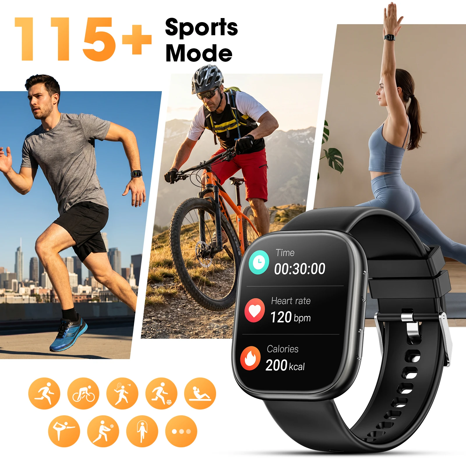 Smart Watch Bluetooth Call 1.83'' TFT Screen Gift Box Set IP67 Fitness Tracker Heart Rate SpO2 Sleep Monitor 230mAh For Men Women Android iOS photo 6