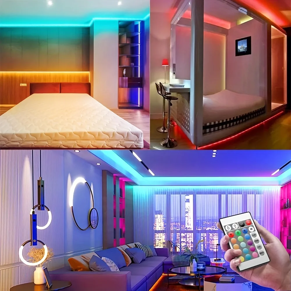 10m 20m Led Strip Lights with 44 Key Remote Control 5050 RGB Tape Led Wall Room for Home Bedroom Party Decor TV Backlight photo 6