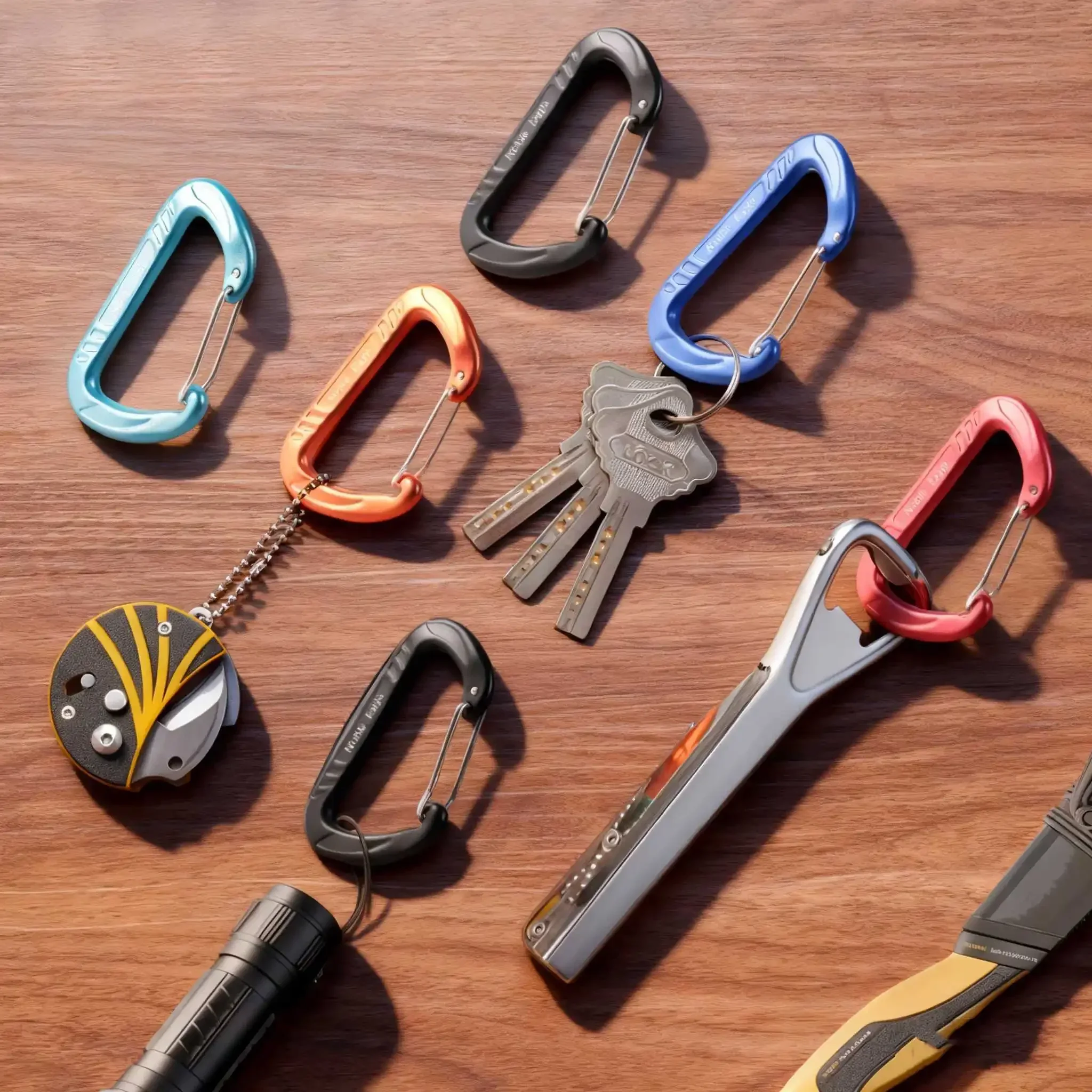 15kN Aluminum D Ring Carabiners Heavy-Duty Lightweight Outdoor Camping Hiking Gear Clips Buckle Set for Backpacking Equipment photo 5