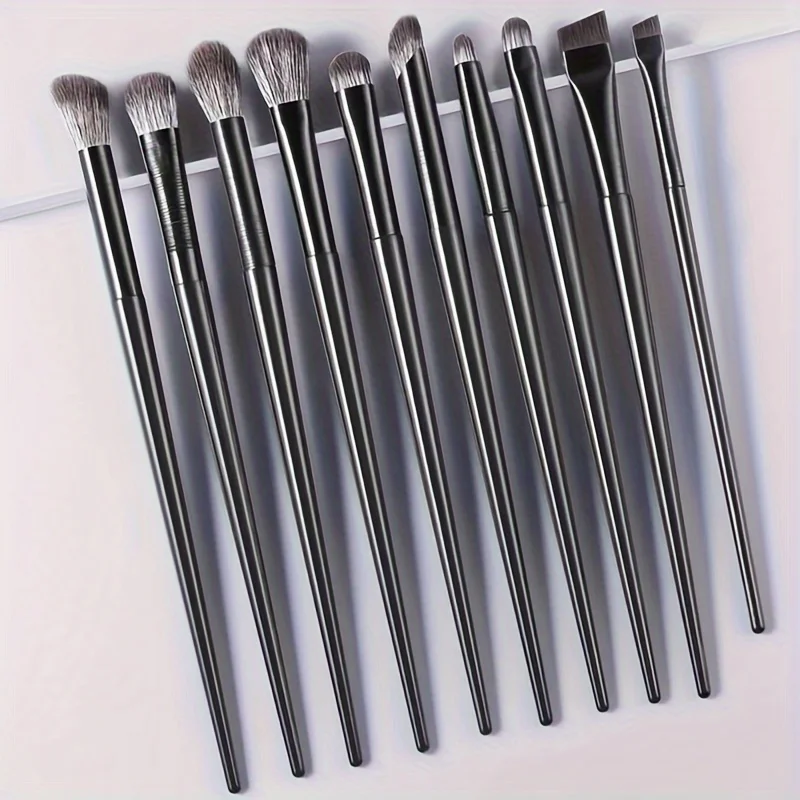 Unscented All-Skin Type Oval Brush Eye Makeup Set, Nylon Bristles, Detailing Eyeshadow Brushes with ABS Plastic Handles photo 5