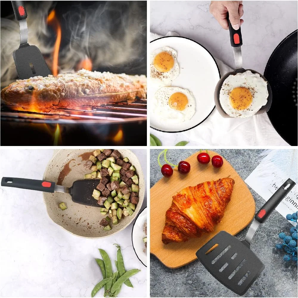 Silicone Spatula for Non Stick Pots High-temperature Resistant High Quality Stir Spring Steel Fry Spatula Tools Kitchen Utensils photo 4