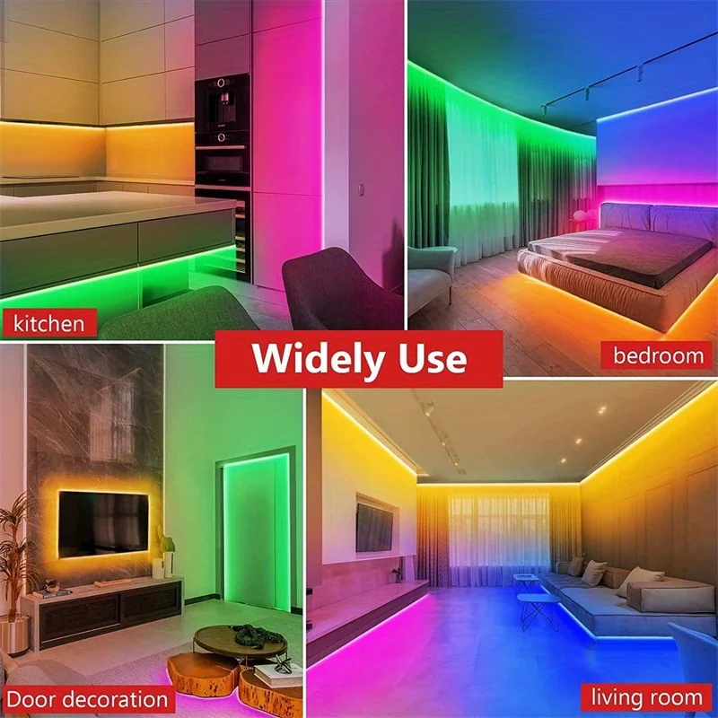 RGB LED Neon Strip Lights with 44Keys IR Remote Control, 5V USB Flexible Neon Rope Lights, Multi-Color Mode Led Neon Light photo 6