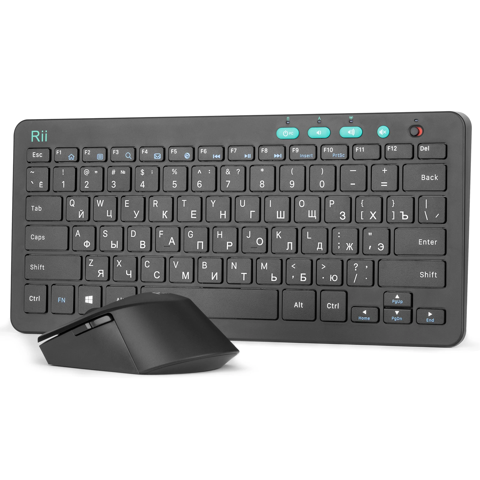 Rii RKM709 2.4G Wireless RU/US Keyboard & Mouse Combo Multimedia Office Keyboard for PC Laptop Desktop photo 3