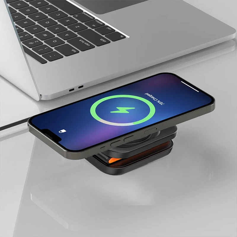 3 in 1 Foldable Magnetic Wireless Charger Stand Fast Charging Station for iPhone 17 16 15 14 13 12 Apple Watch 8 7 6 AirPods Pro photo 4