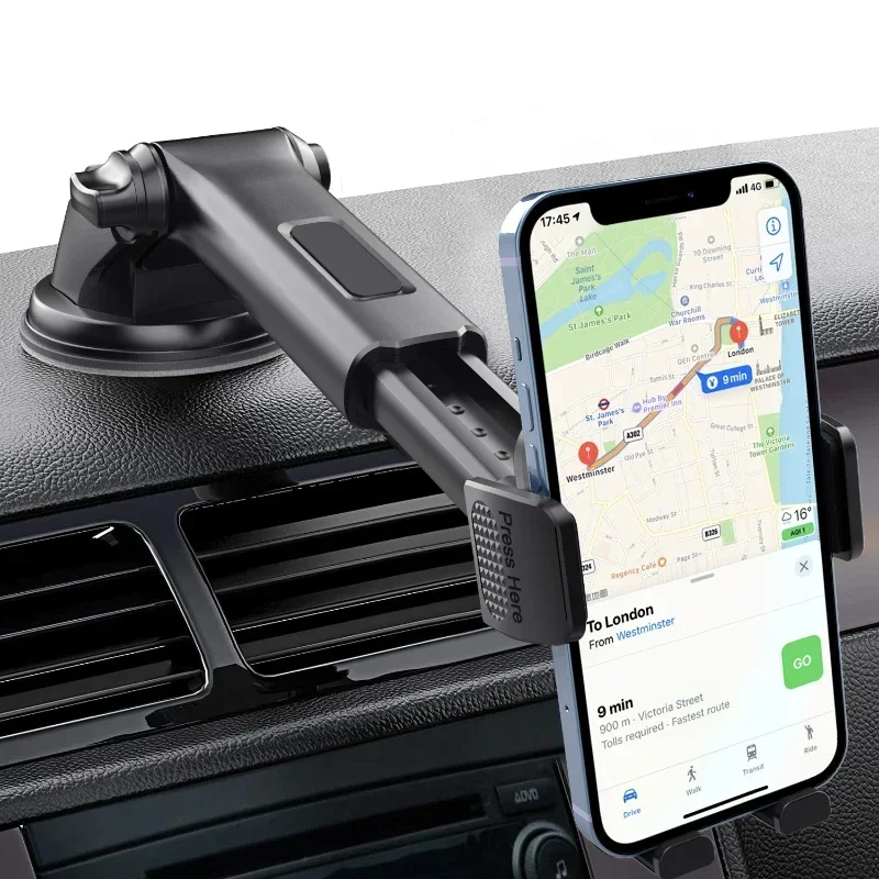 Car Phone Holder for Dashboard Windshield Acrylic Cellphone Mount Clip Support Stand for 4.7-7" Mobile Phone, Auto Accessories photo 3
