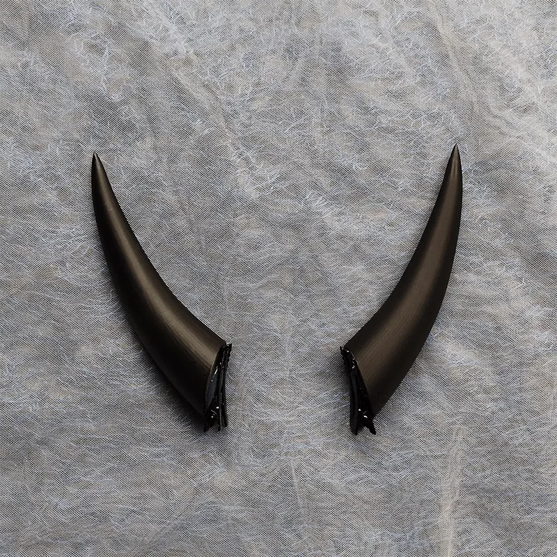 10/14/18cm Anime Gradient Halloween Devil Horns Head Clip Night Party Cosplay Headwear Dark Gothic Comic con Props Accessories photo 5