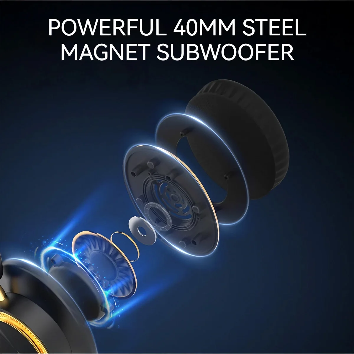 Wireless Bluetooth Headphones Foldable Gaming Headset With Bluetooth 5.3 Technology 40mm Bass Driver HiFi Stereo Sound Over Ear Comfort Memory Foam Cushion Extended Battery Life 400mAh For PC Mobile Phone Laptop Tablet Universal Compatible Music Gaming photo 5