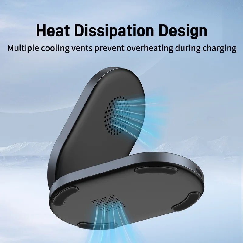 Ultra Foldable Storage Magnetic 25W Qi2.2 Wireless Charger Stand for iPhone 17/16/15/14 Vertical Super Fast Charging Desk Mounts photo 3