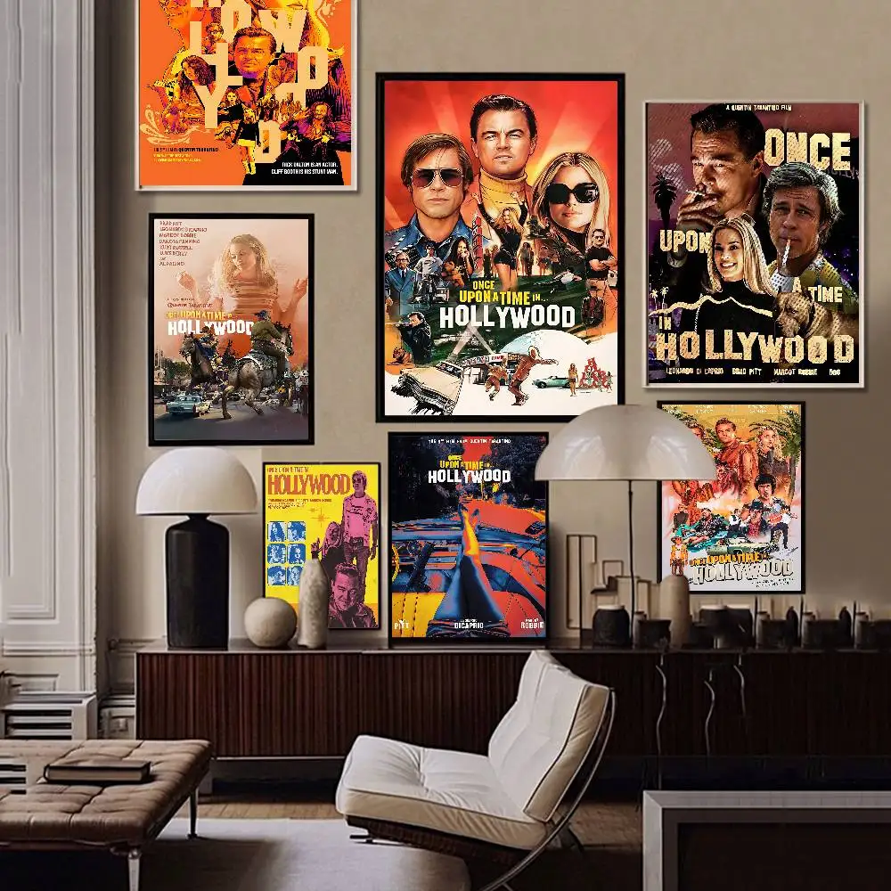 Movie Once Upon A Time In Hollywood Anime Posters Sticky HD Quality Wall Art Retro Posters for Home Kawaii Room Decor photo 2