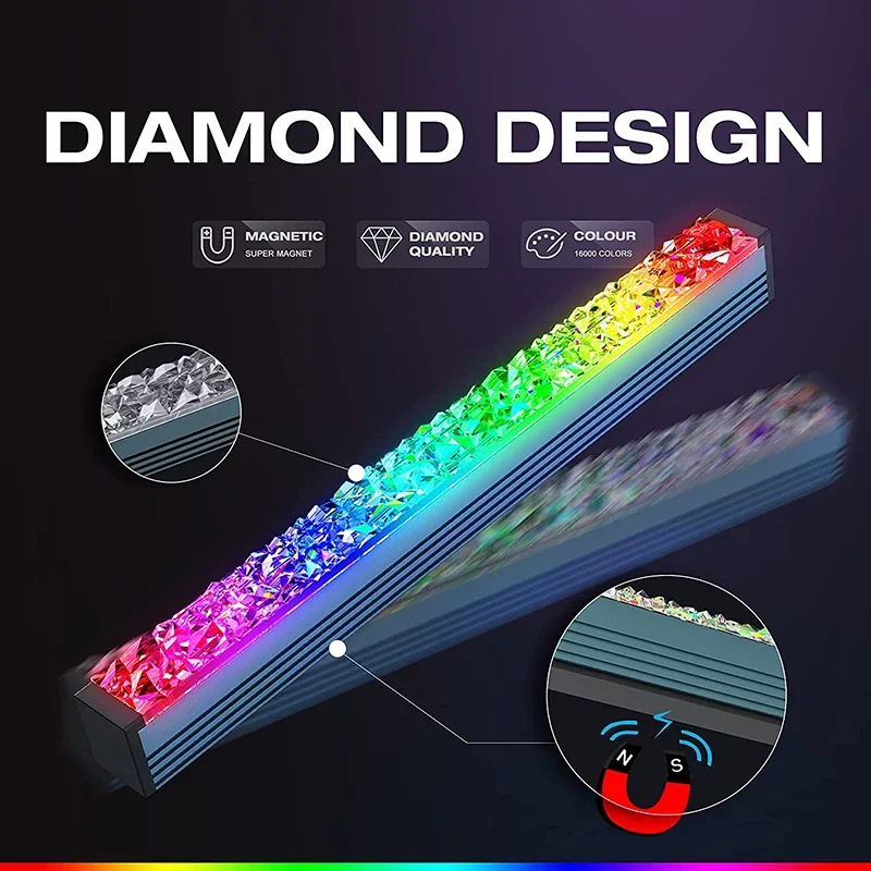 Acrylic ARGB LED Strip Lights for PC 5V 3pin 4pin RGB Diamond Hard Bar Work with Aura Gigabyte Mystic Fusion MSI SYNC Deco Light photo 3