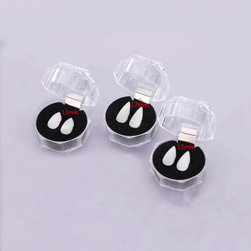 1pair Adult Kids Halloween Fake Dentures Teeth Bloodcurdling Vampire Werewolves Fangs Costume Halloween Costume DIY Cosplay photo 3