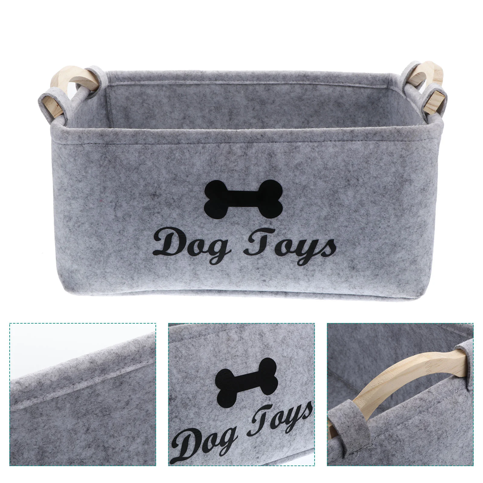 Dog Toy Basket Pet Storage Box Bin Organizer Toys Felt Cat Accessory Container Bins Baskets Accessories Containers Organizing photo 2