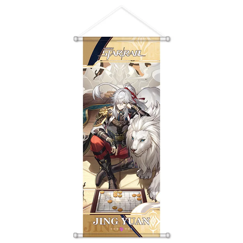 Honkai Star Rail Figure Scroll Canvas Painting Firefly Jade  Aventurine Acheron Wall Hanging Anime Poster Wall Art Room Decor photo 5