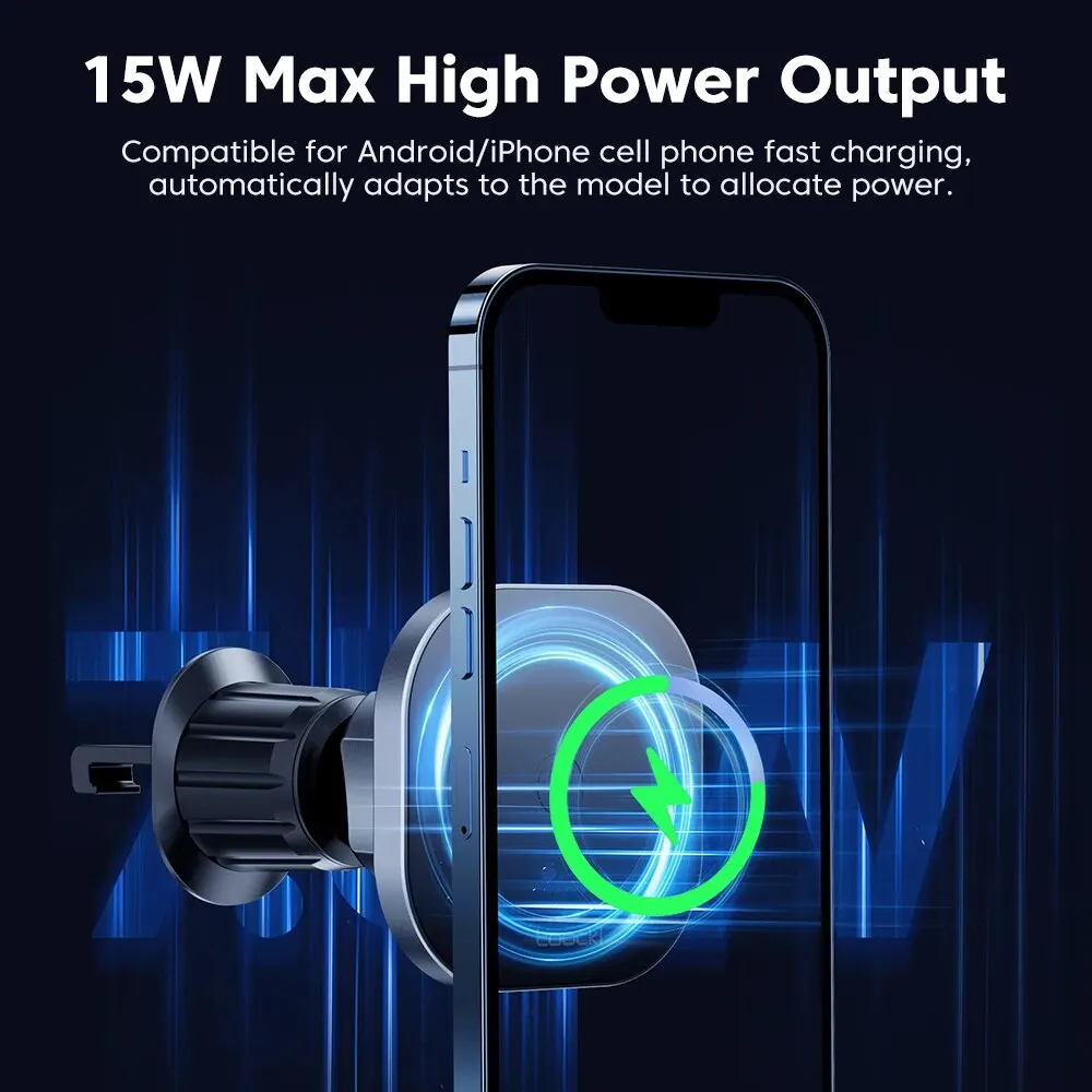Toocki Magnetic Car Wireless Charger Car Phone Holder Air Outlet 15W Fast Charging Charger in Car For iPhone 15 14 13 12 Pro Max photo 6