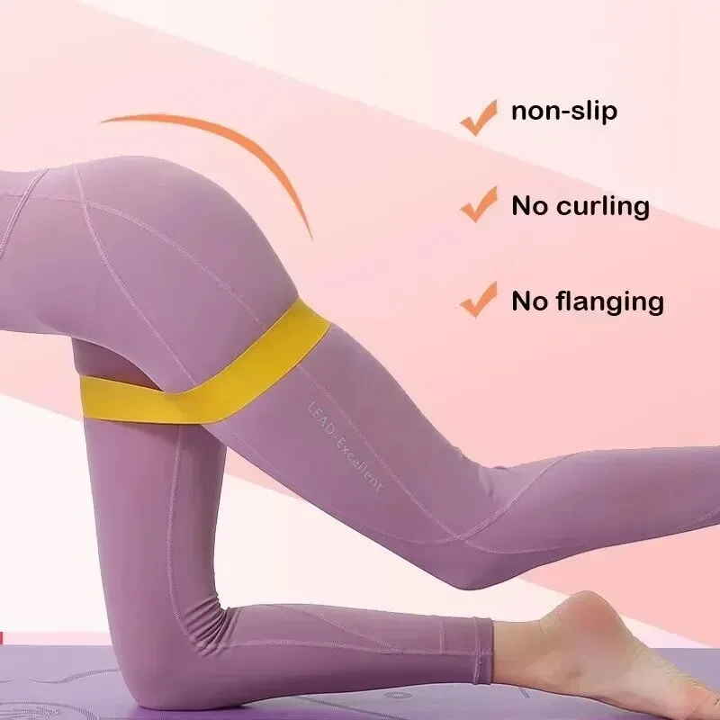 1-5pcs Yoga Sport Exercise Elastic Fitness Bands Ideal For Home 5 Different Levels Resistance Bands Crossfit Workout Equipment photo 5