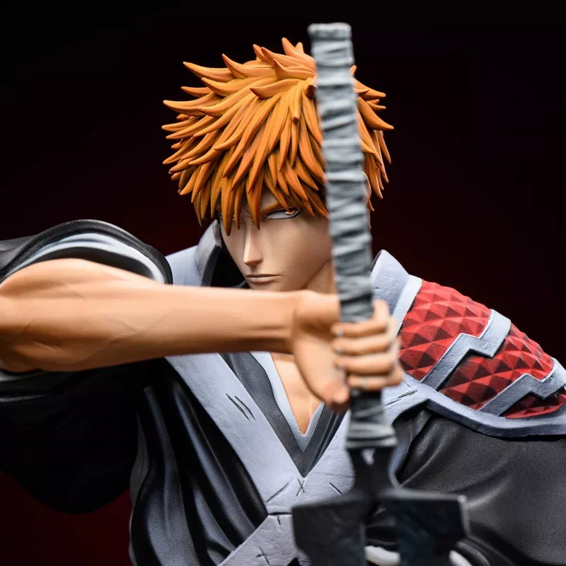 35cm Bleach Dual Blades Ichigo Kurosaki Figure Thousand-Year Blood War Anime Statue Desktop Ornament Collect Model Toy Boys Gift photo 3