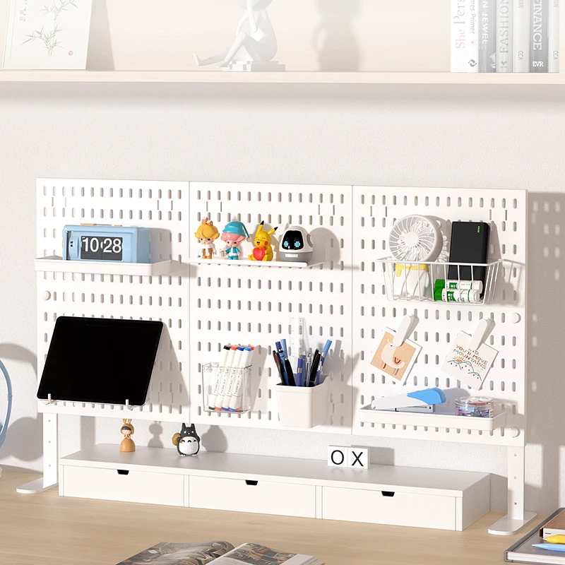 Home Study Storage Pegboard: Suitable for Displaying Figurines, Desk-Top Standing & Clip-On Storage for Furniture Items photo 6