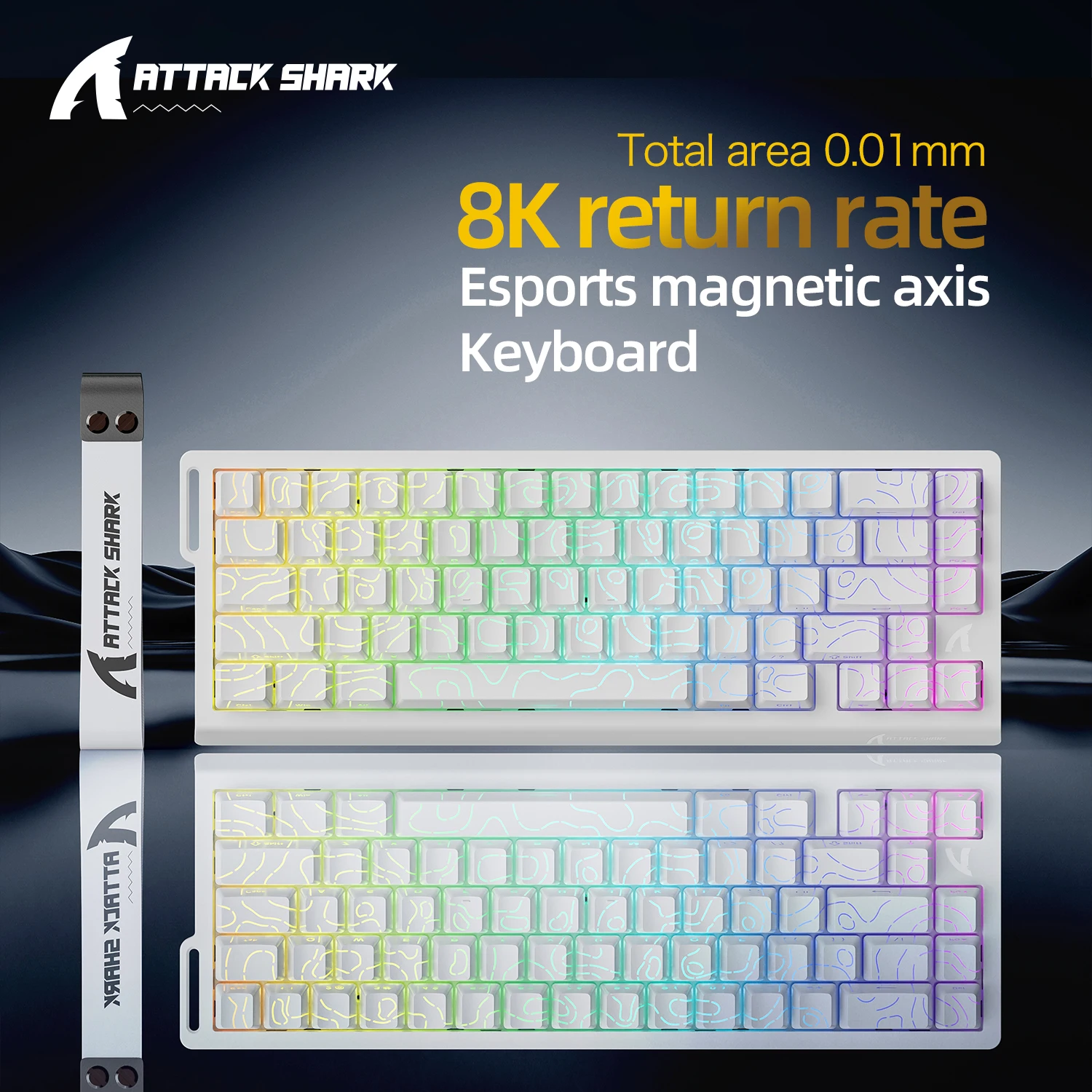 ATTACK SHARK X68HE X68Pro He Magnetic Mechanical Keyboard for Pro Gaming 0.01mm Rapid Trigg 8000Hz SOCD/Rs 0.125ms 128K Rate photo 3