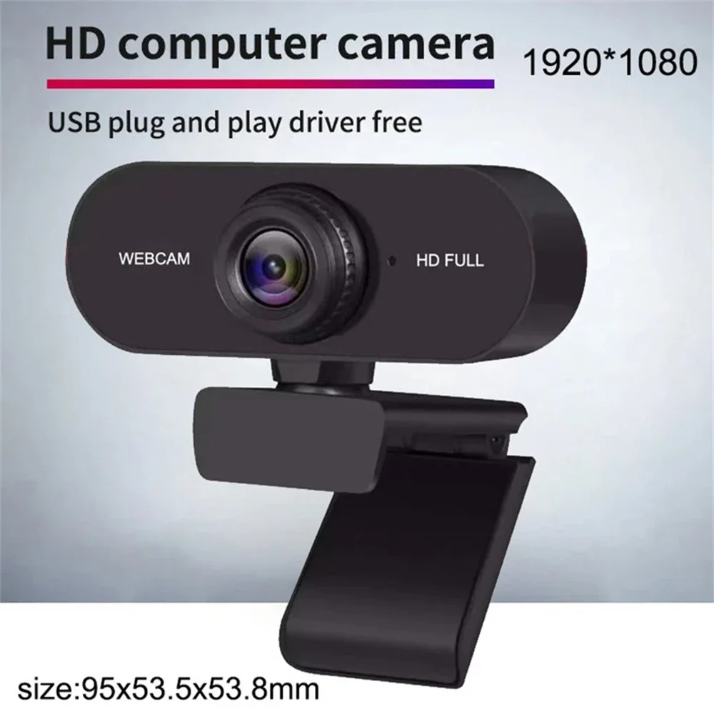 2K 1080P 720P 480P HD Webcam For Desktop Laptop Computer Mini USB Web Camera With Microphones Web Cam Cover For YouTube Skype photo 2