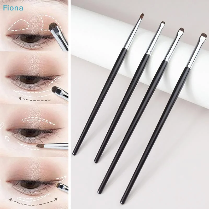 ✔4/6Pcs Eye Detail Brushes Set Horse Hair Eyeshadow Brushes Undereye Smudge Brushes Soft Eyeliner Brush Perfect Eye Makeup Tools photo 3
