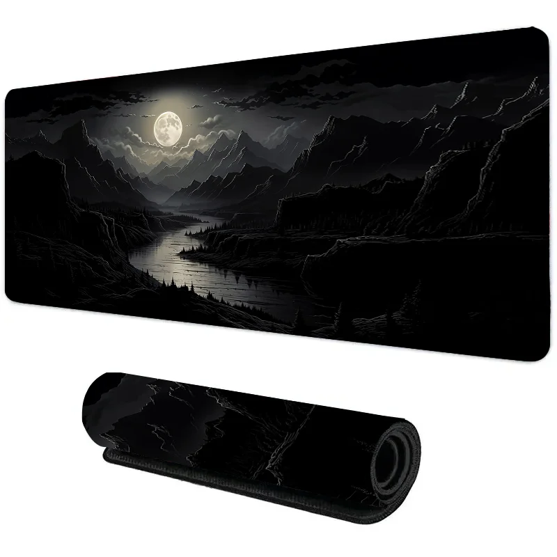 Night Moonlight Large Cool Mouse Pad Laptop Non-Slip Esports Office Desk Mat Game Player Mousepad Mini PC Desktop Accessories photo 8