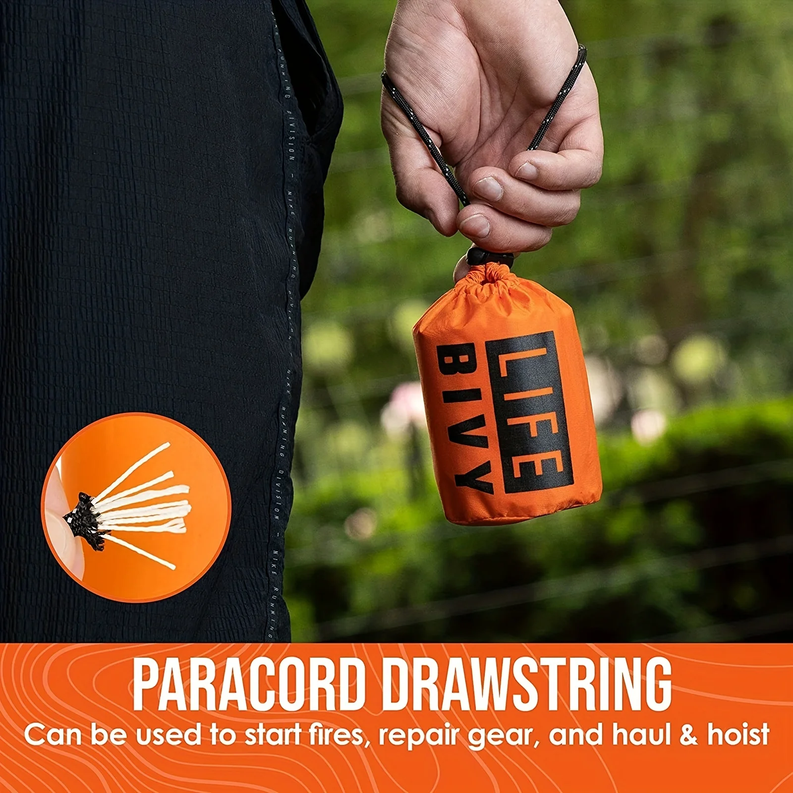 Portable Waterproof Emergency Survival Sleeping Bag Outdoor Edc Camping Gear Thermal Sack First Aid Rescue Kit Mylar Blanket photo 8