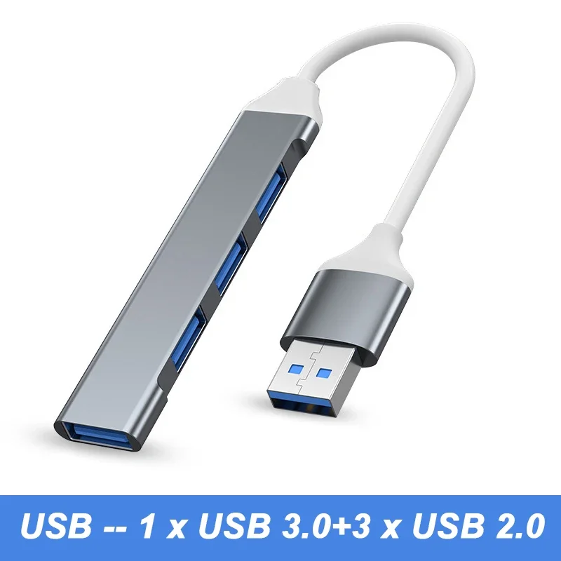 4 Port USB 3.0 Hub USB Hub Type C Dock Multi Splitter Adapter OTG Type C HUB for iPhone 15 Xiaomi Huawei Macbook Pro USB 3.0 2.0 photo 8