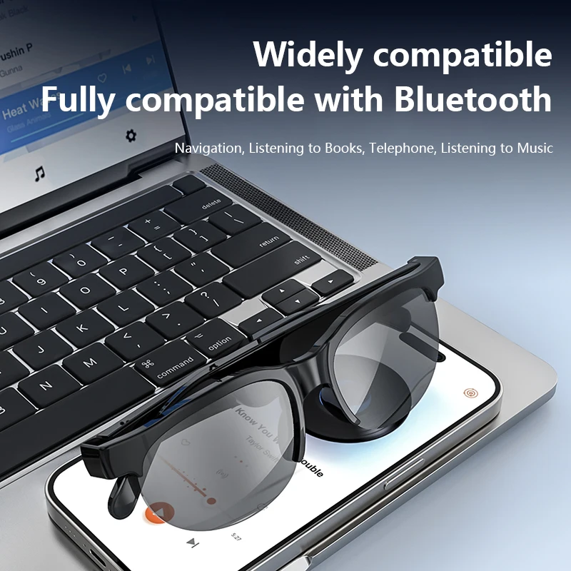 2026 New Smart Glasses AI Translation Bluetooth Conversation Recording Listening To Music Smart Sunglasses for Men Women photo 3