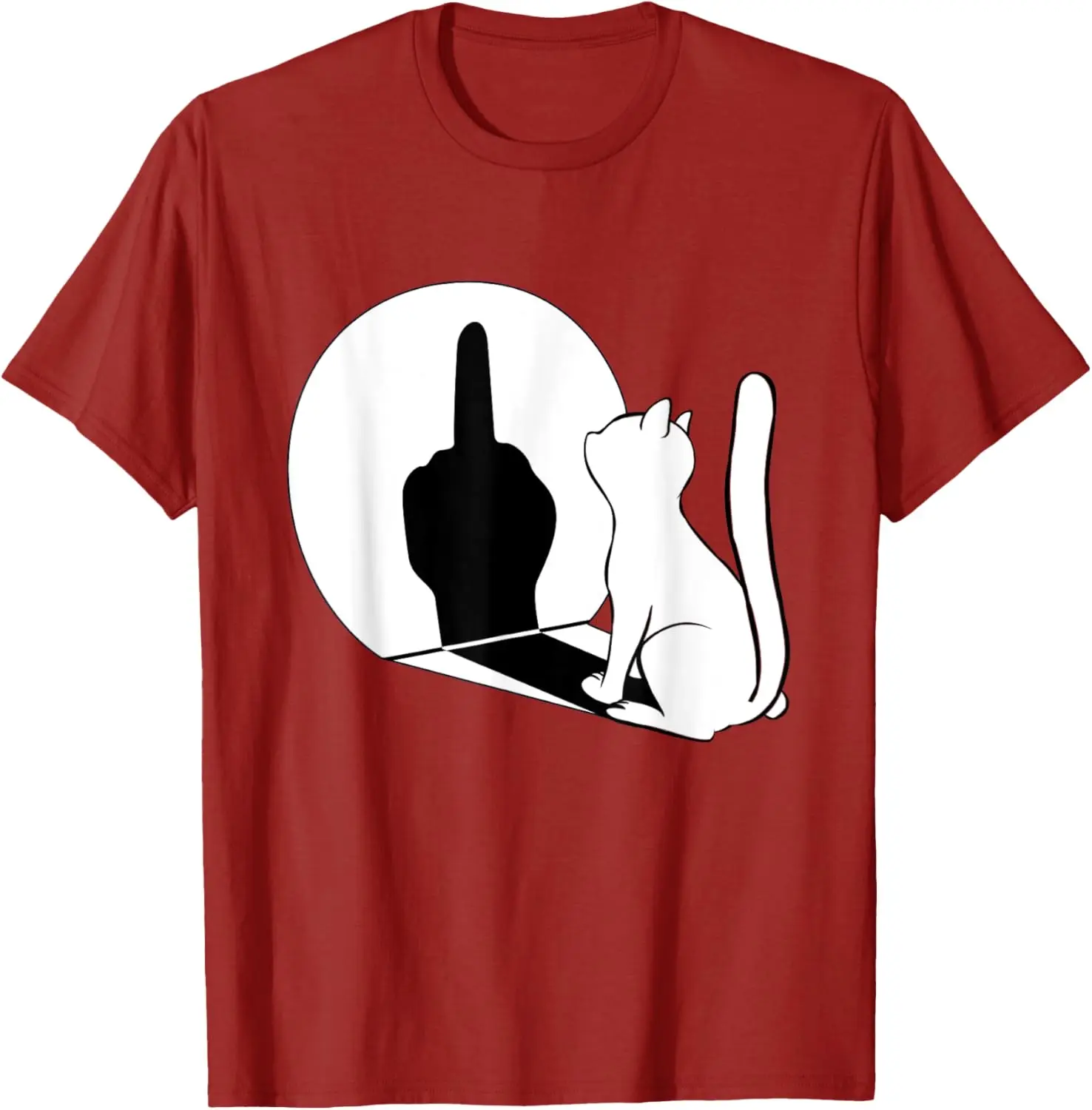 Middle Finger Cat Statement Cat Funny Gift T-Shirt Regular Short Sleeve Tops O-neck Men's Cotton T-shirt Cotton Summer Shirts photo 4