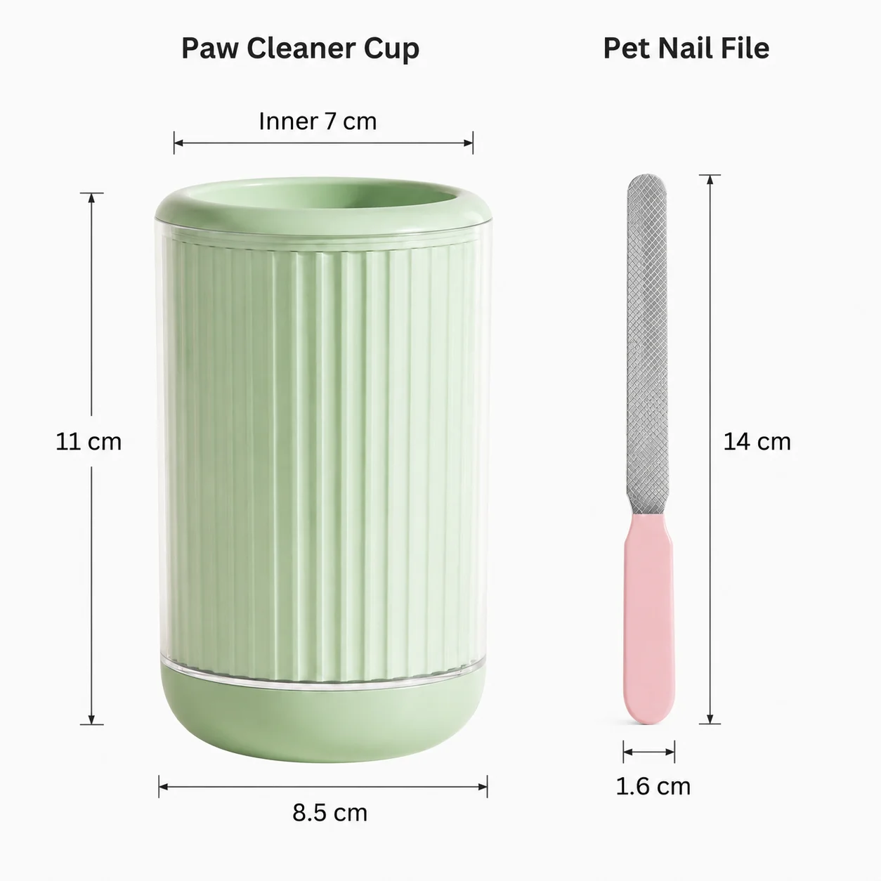 1Pc Dog Paw Cleaner Cup + 2Pcs Pet Grooming Nail Files, No Rinse Dog Paw Cleaning Tool, Portable Pet Foot Washer, Dog Paw Care S photo 8