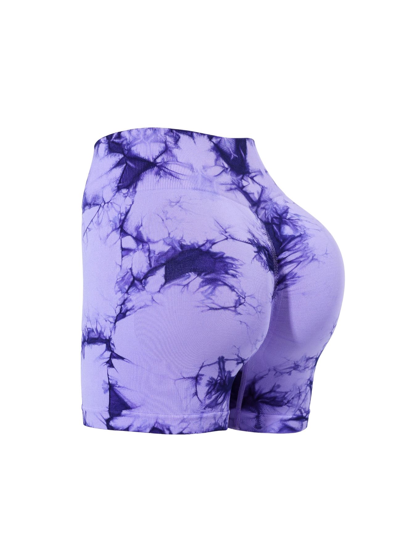 High Waist Seamless Tie Dye Yoga Shorts, Women Stretch Butt Lift Fitness Biker Shorts photo 5