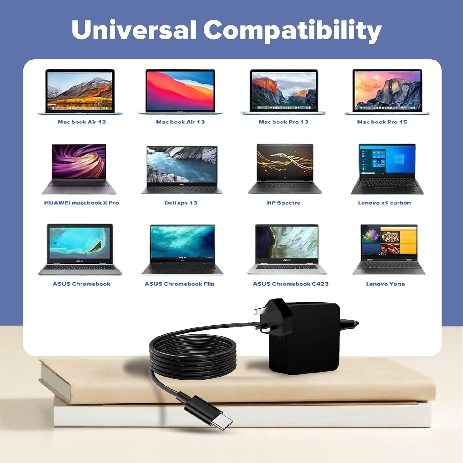 65W USB C Type-C Adapter Charger For DELL, HP, ASUS, Lenovo, Huawei,Acer Laptop photo 8